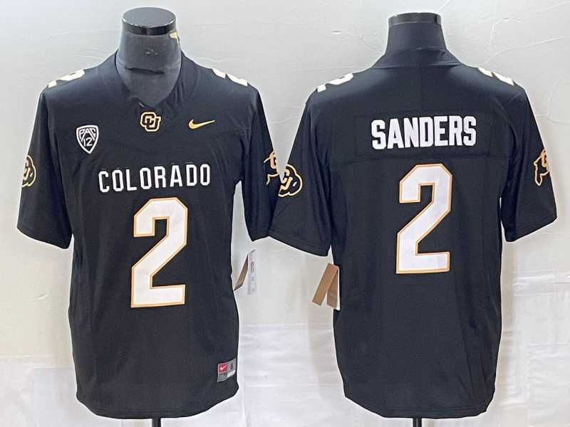 Men%27s Colorado Buffaloes #2 Shedeur Sanders Black 2023 F.U.S.E. Stitched Football Jersey->colorado buffaloes->NCAA Jersey